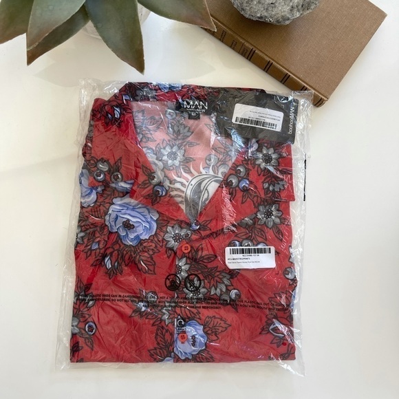 Boohoo Man Short Sleeve Floral Shirt - M - Picture 5 of 5